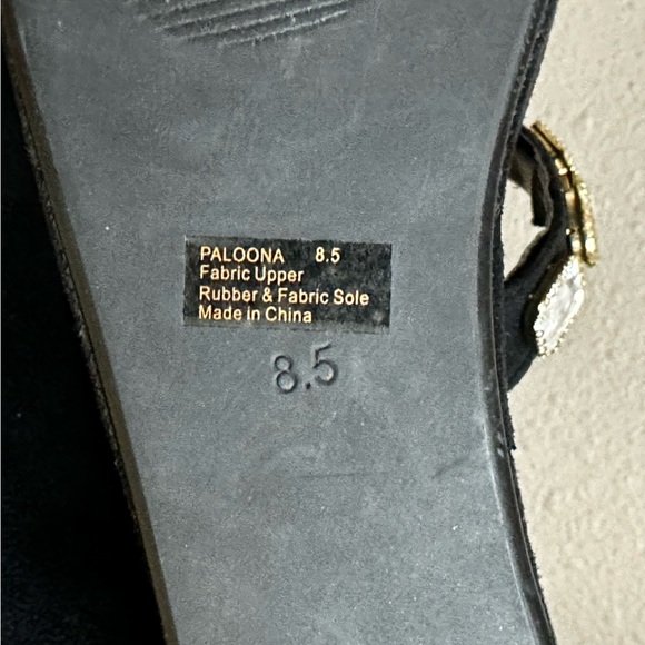 Lemon Drop by Privileged Black Velvet Platforms Sandals sz 8.5 - Picture 5 of 7